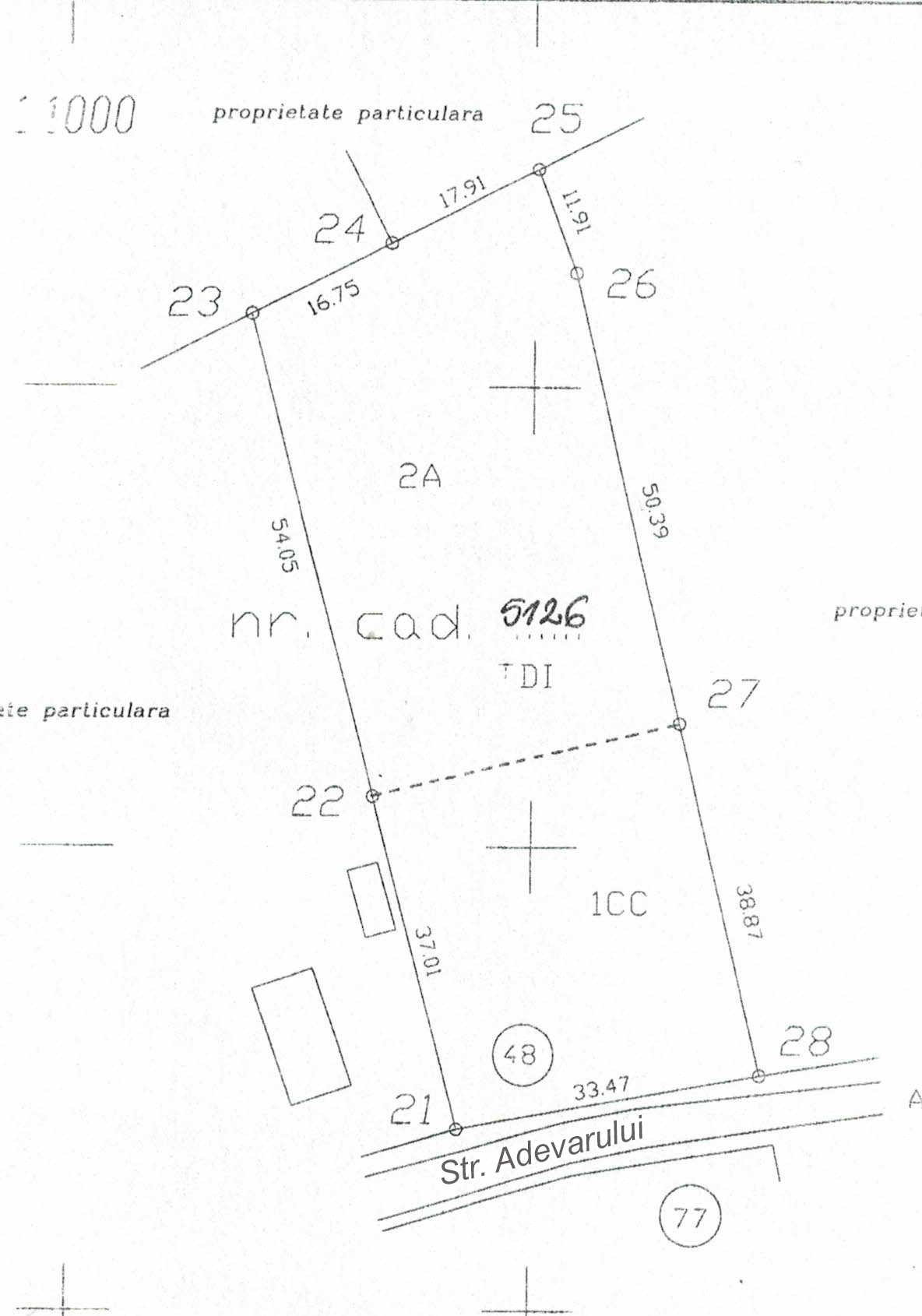 2_Teren 3300 mp. / Loc de casă - Str. Adevărului Nr.48 - 47€/mp