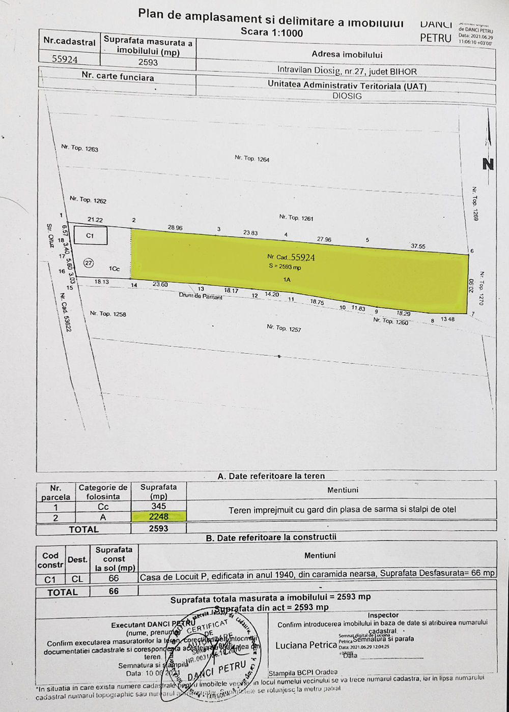 4_teren intravilan parcelabil - Loc de casa - Diosig - 22.500 €