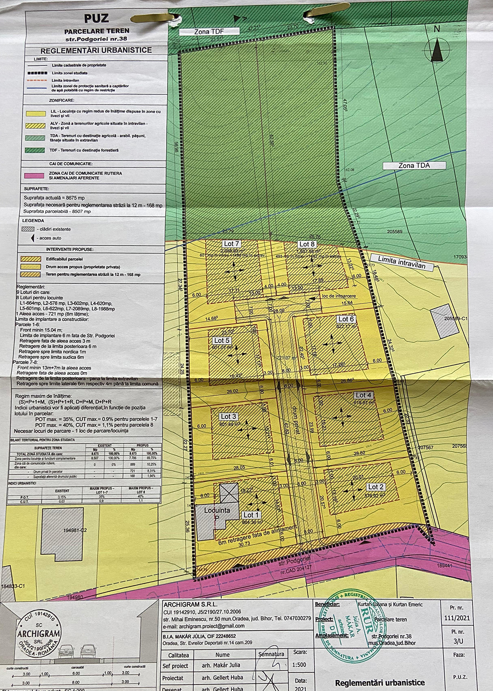 4_8200 mp. teren parcelabil - Podgoria - 225.000 €