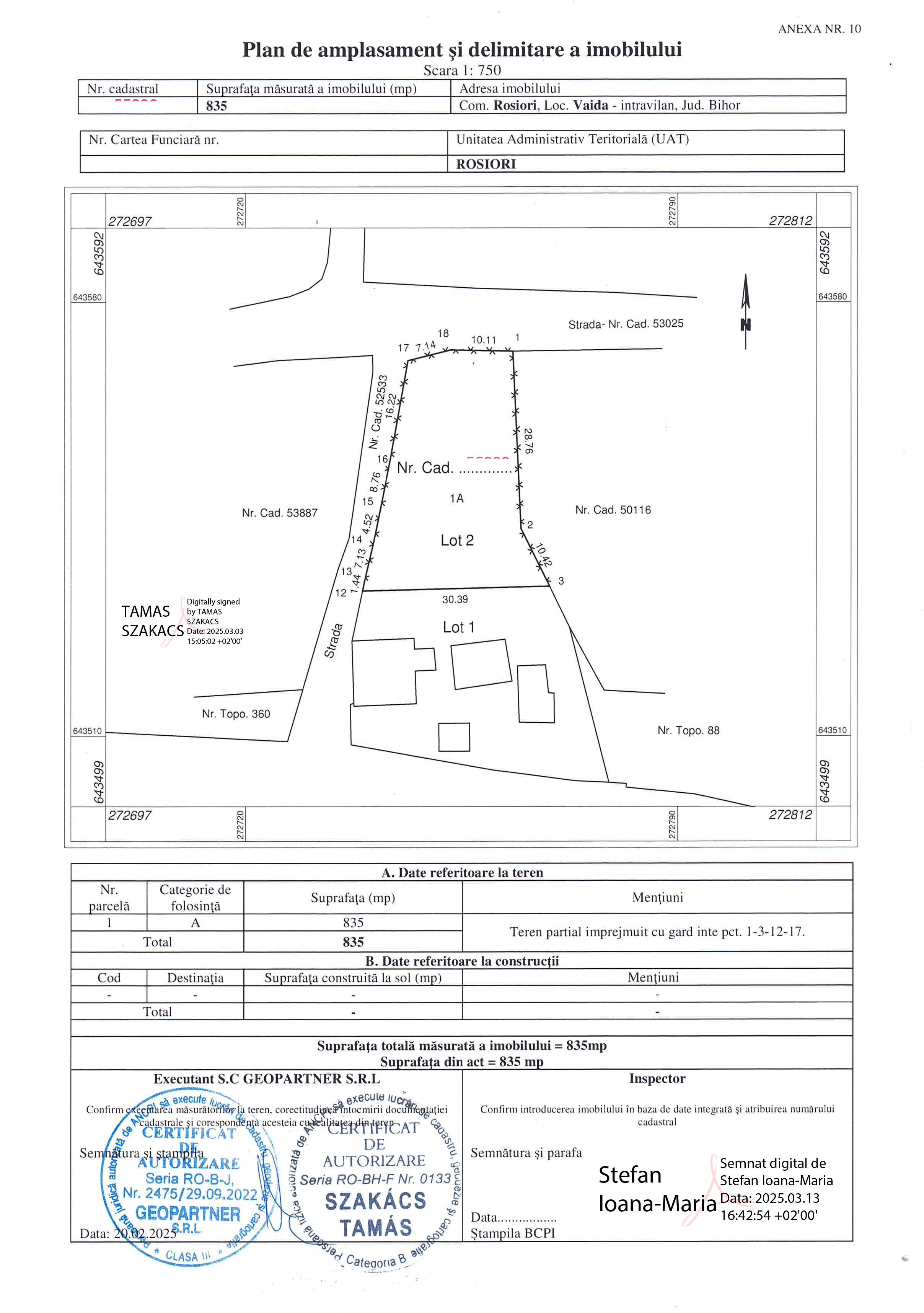3_Teren intravilan - Loc de casa - Vaida - Rosiori - 9.900 €